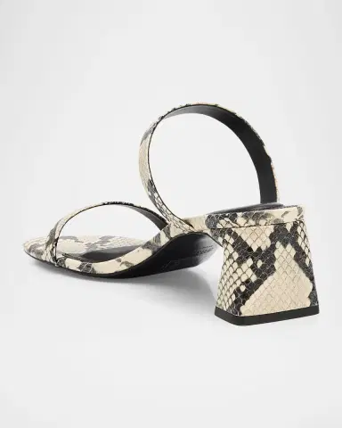 SIMKHAI Clara Snake-Printed Leather Sandals | Thumbnail 3