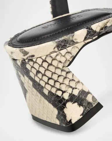 SIMKHAI Clara Snake-Printed Leather Sandals | Thumbnail 4
