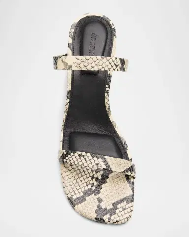 SIMKHAI Clara Snake-Printed Leather Sandals | Thumbnail 5