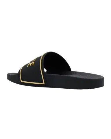Versace Men's Embossed Logo Rubber Pool Slides | Thumbnail 1 Versace Men's Embossed Logo Rubber Pool Slides | Thumbnail 1