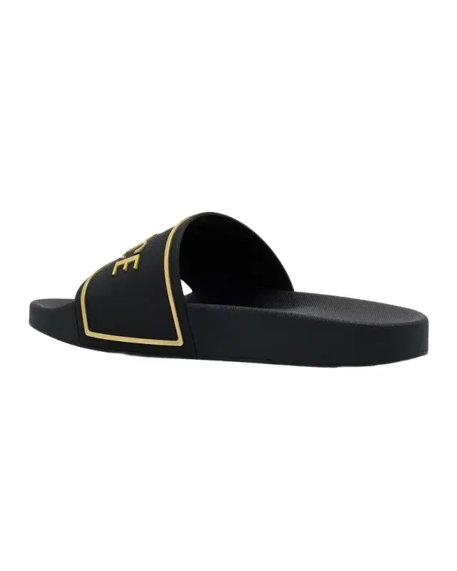 Versace Men 's Embossed Logo Rubber Pool Slides