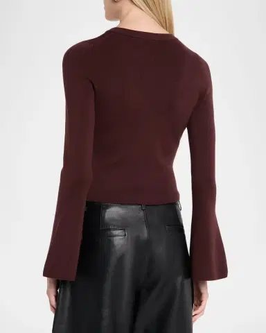 SIMKHAI Evren Wool Chain Cut-Out Top | Thumbnail 2 SIMKHAI Evren Wool Chain Cut-Out Top | Thumbnail 2