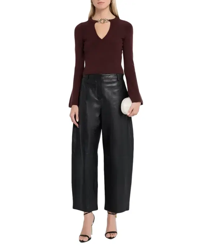 Evren Wool Chain Cut-Out Top