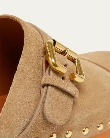 Chloé Jeannette Suede Buckle Clogs | Thumbnail 3