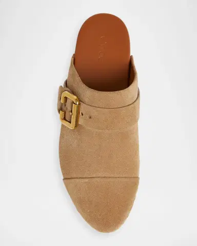 Chloé Jeannette Suede Buckle Clogs | Thumbnail 6