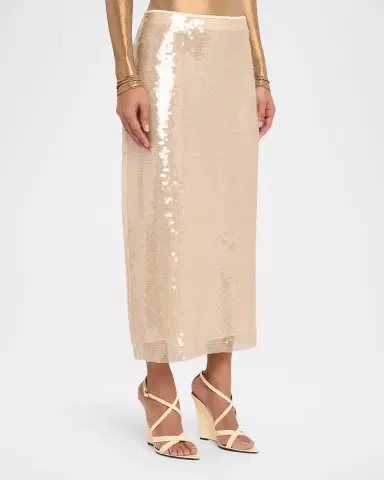 Tanya Taylor Kiah Sequined Midi Skirt | Thumbnail 3 Tanya Taylor Kiah Sequined Midi Skirt | Thumbnail 3