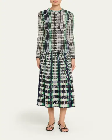 SIMKHAI Drue Openwork Midi Skirt | Thumbnail 2