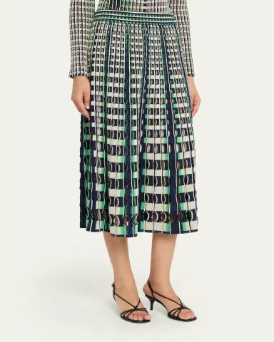 SIMKHAI Drue Openwork Midi Skirt | Thumbnail 4