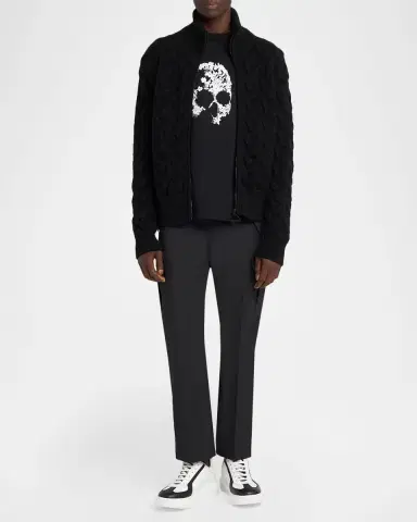 Alexander McQueen Men's Oversized Leather Low-Top Sneakers | Thumbnail 2 Alexander McQueen Men's Oversized Leather Low-Top Sneakers | Thumbnail 2