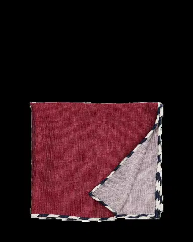Brunello Cucinelli Men's Double-Face Stripe-Trim Silk Pocket Square | Thumbnail 2 Brunello Cucinelli Men's Double-Face Stripe-Trim Silk Pocket Square | Thumbnail 2