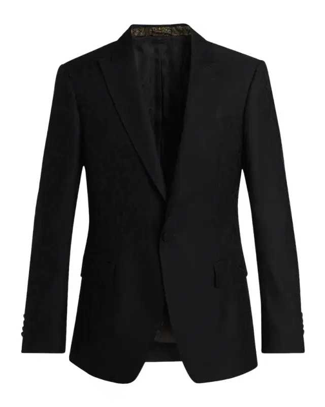 Men 's Leopard-Jacquard Single-Breasted Sport Coat