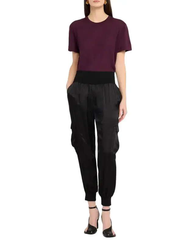 Fine Cashmere Knit Short-Sleeve Shirt