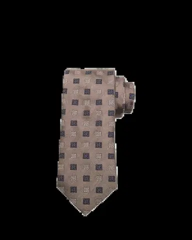 Brunello Cucinelli Men's Medallion Silk and Cotton Tie | Thumbnail 2 Brunello Cucinelli Men's Medallion Silk and Cotton Tie | Thumbnail 2