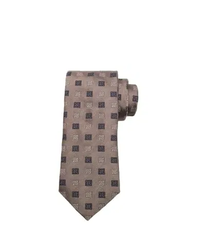 Brunello Cucinelli Men's Medallion Silk and Cotton Tie | Thumbnail 1 Brunello Cucinelli Men's Medallion Silk and Cotton Tie | Thumbnail 1