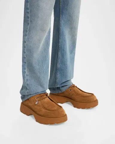 Alexander McQueen Men's Rover Suede Chunky Loafers | Thumbnail 2 Alexander McQueen Men's Rover Suede Chunky Loafers | Thumbnail 2