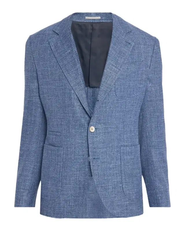 Men 's Silk, Linen and Cashmere Single-Breasted Blazer