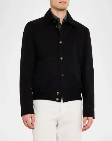 Brunello Cucinelli Men's Water-Resistant Shirt Jacket | Thumbnail 3 Brunello Cucinelli Men's Water-Resistant Shirt Jacket | Thumbnail 3