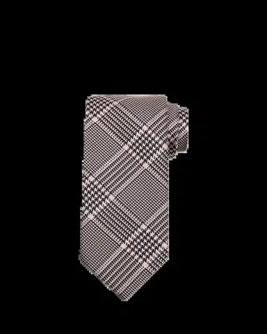 Tom Ford Men's Prince of Wales Grid Check Silk Tie | Thumbnail 2