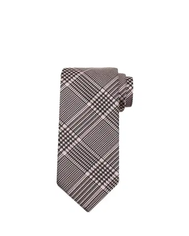 Tom Ford Men's Prince of Wales Grid Check Silk Tie | Thumbnail 1