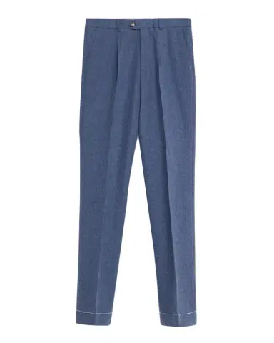 Brunello Cucinelli Men 's Tailored-Fit Pleated Trousers | Thumbnail 1 Brunello Cucinelli Men 's Tailored-Fit Pleated Trousers | Thumbnail 1