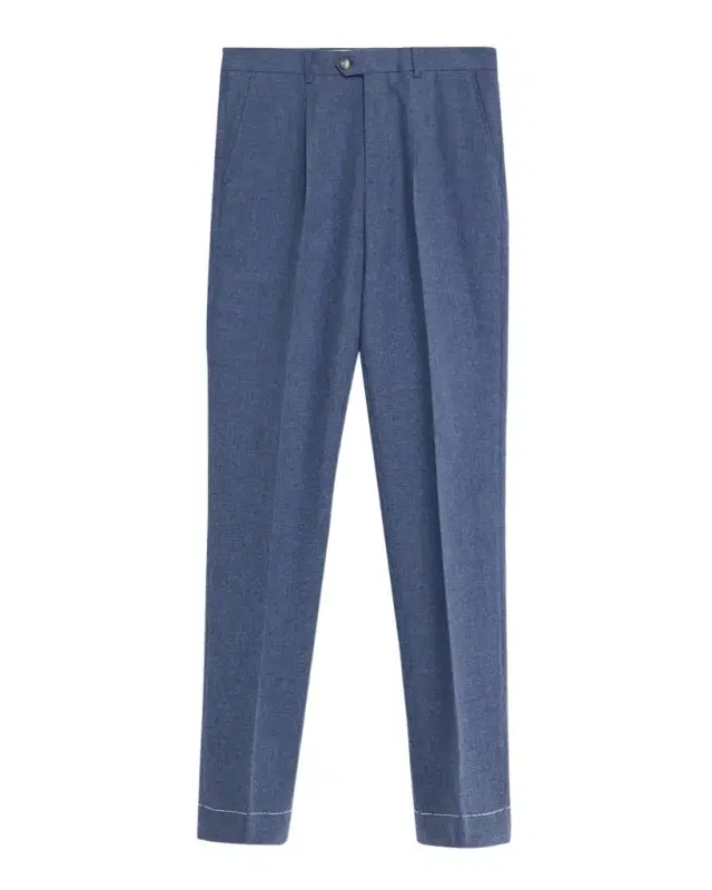 Men 's Tailored-Fit Pleated Trousers