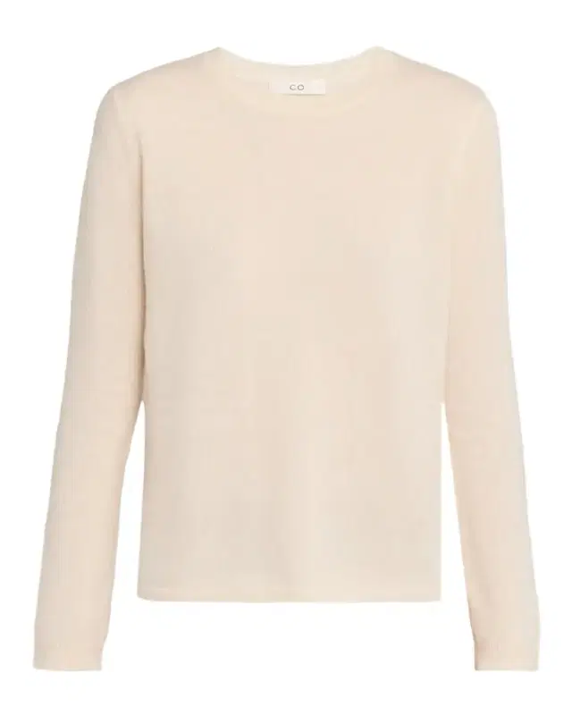 Long-Sleeve Cashmere Crewneck Sweater
