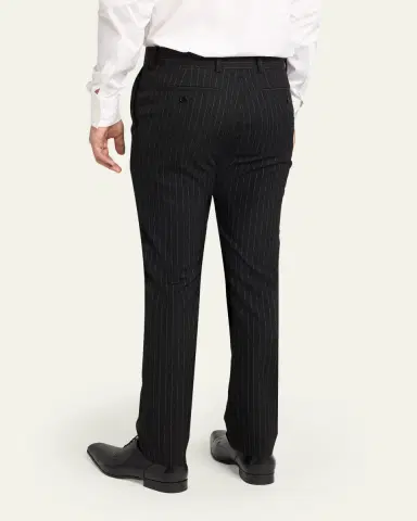 Alexander McQueen Men's Pinstripe Wool Cigarette Trousers | Thumbnail 3 Alexander McQueen Men's Pinstripe Wool Cigarette Trousers | Thumbnail 3