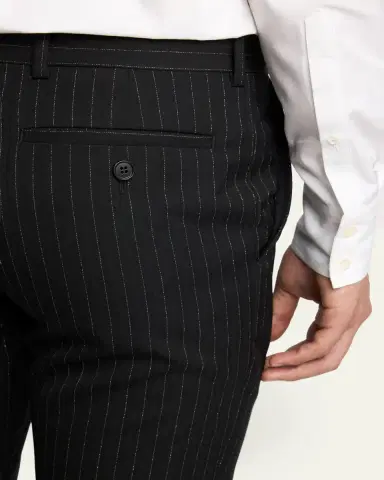 Alexander McQueen Men's Pinstripe Wool Cigarette Trousers | Thumbnail 5 Alexander McQueen Men's Pinstripe Wool Cigarette Trousers | Thumbnail 5