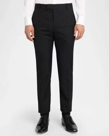 Alexander McQueen Men's Pinstripe Wool Cigarette Trousers | Thumbnail 8 Alexander McQueen Men's Pinstripe Wool Cigarette Trousers | Thumbnail 8