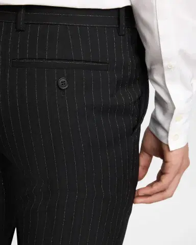 Alexander McQueen Men's Pinstripe Wool Cigarette Trousers | Thumbnail 9 Alexander McQueen Men's Pinstripe Wool Cigarette Trousers | Thumbnail 9