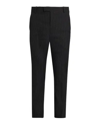 Alexander McQueen Men's Pinstripe Wool Cigarette Trousers | Thumbnail 1 Alexander McQueen Men's Pinstripe Wool Cigarette Trousers | Thumbnail 1