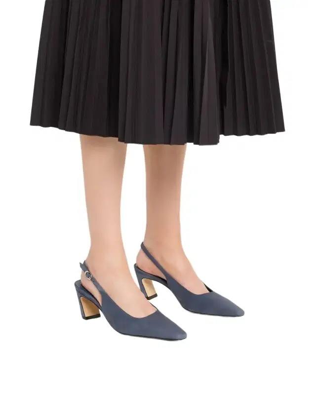 50mm Stassi Suede Slingback Pumps