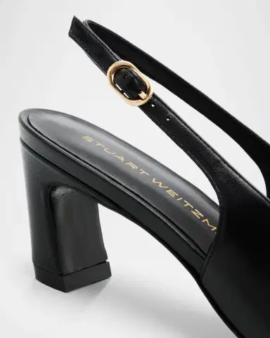 Stuart Weitzman 50mm Stassi Leather Slingback Pumps | Thumbnail 4 Stuart Weitzman 50mm Stassi Leather Slingback Pumps | Thumbnail 4