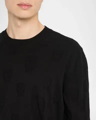 Alexander McQueen Men's Skull Cotton Sweater | Thumbnail 4