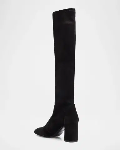 Stuart Weitzman 75mm Lucie Stretch Suede Knee-High Boots | Thumbnail 3 Stuart Weitzman 75mm Lucie Stretch Suede Knee-High Boots | Thumbnail 3