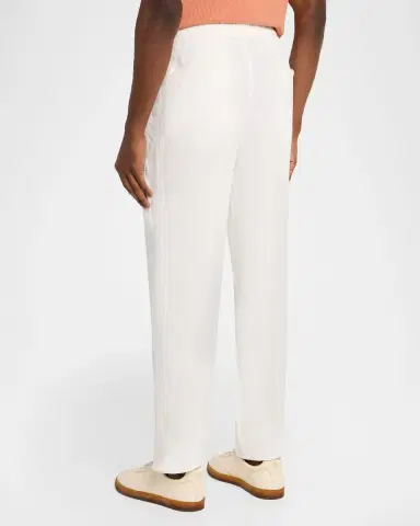 Brunello Cucinelli Men's Dyed Linen Pleated Drawstring Pants | Thumbnail 2 Brunello Cucinelli Men's Dyed Linen Pleated Drawstring Pants | Thumbnail 2
