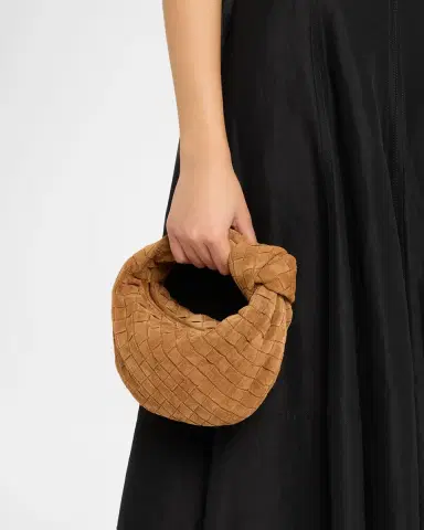 Bottega Veneta Jodie Knot-Embellished Suede Top-Handle Bag | Thumbnail 2
