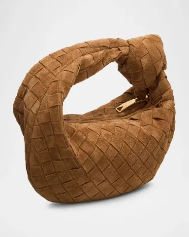 Bottega Veneta Jodie Knot-Embellished Suede Top-Handle Bag | Thumbnail 3