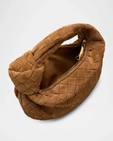 Bottega Veneta Jodie Knot-Embellished Suede Top-Handle Bag | Thumbnail 4