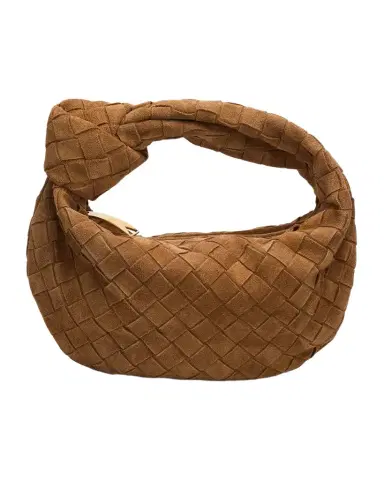 Bottega Veneta Jodie Knot-Embellished Suede Top-Handle Bag | Thumbnail 1