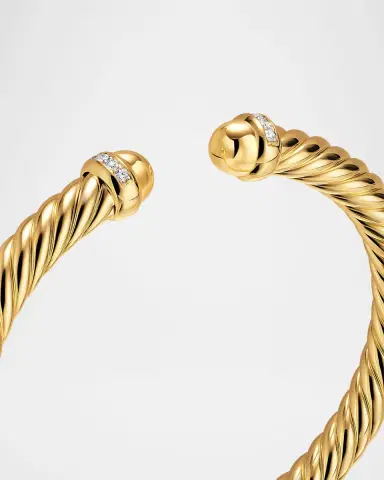 David Yurman Cablespira Flex Bracelet with Diamonds in 18K Gold | Thumbnail 6 David Yurman Cablespira Flex Bracelet with Diamonds in 18K Gold | Thumbnail 6