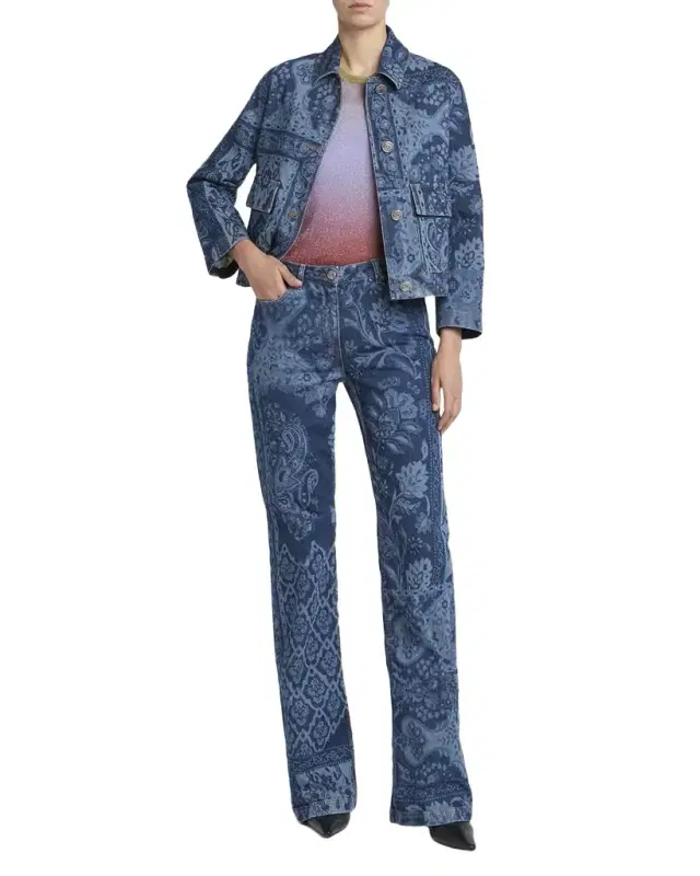 Jacquard Denim Jacket