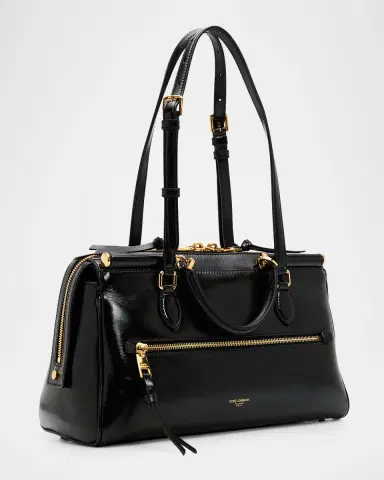 Dolce & Gabbana Charm-Embellished Leather Top-Handle Bag | Thumbnail 2 Dolce & Gabbana Charm-Embellished Leather Top-Handle Bag | Thumbnail 2