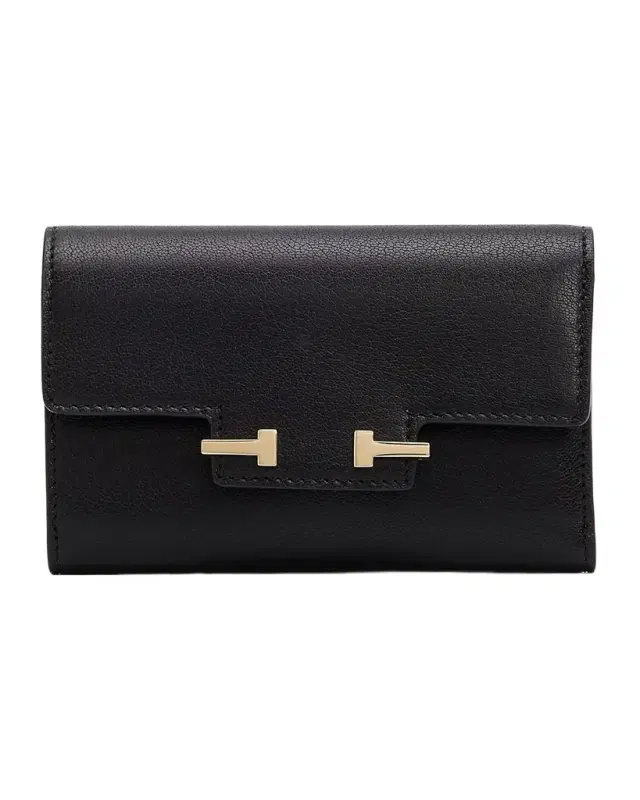 TOM FORD Aube Supple Grain Leather Compact Wallet