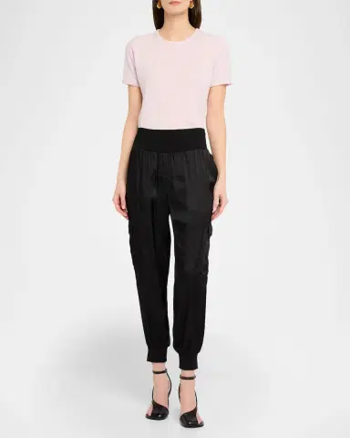 Co Short-Sleeve Cashmere T-Shirt Sweater | Thumbnail 2