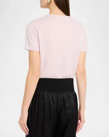 Co Short-Sleeve Cashmere T-Shirt Sweater | Thumbnail 3