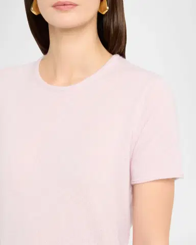 Co Short-Sleeve Cashmere T-Shirt Sweater | Thumbnail 5