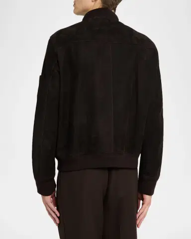 Tom Ford Men's Suede Lambskin Bomber Jacket | Thumbnail 2 Tom Ford Men's Suede Lambskin Bomber Jacket | Thumbnail 2