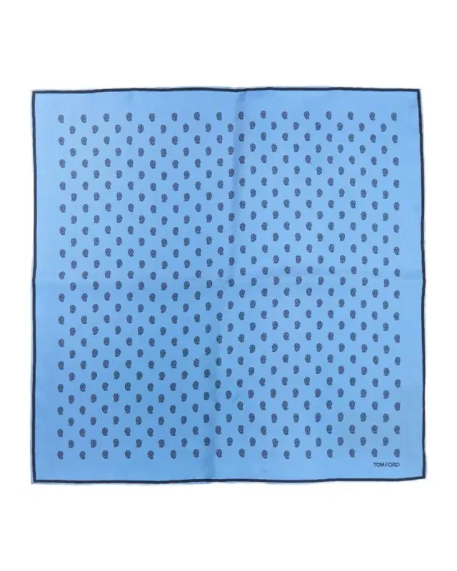 TOM FORD Men 's Micro Paisley-Print Silk Pocket Square