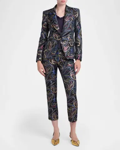 Etro Paisley Jacquard Single-Breasted Blazer | Thumbnail 2 Etro Paisley Jacquard Single-Breasted Blazer | Thumbnail 2